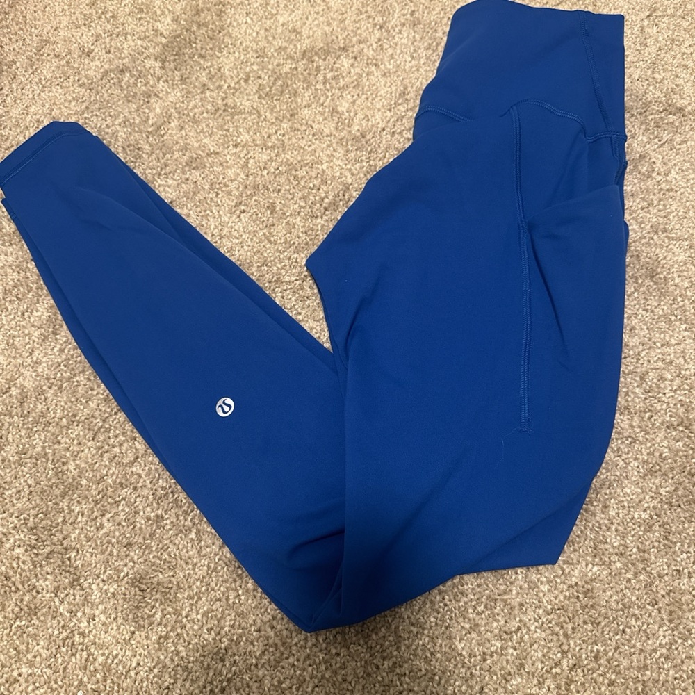 Lululemon Blue Leggings with pockets
